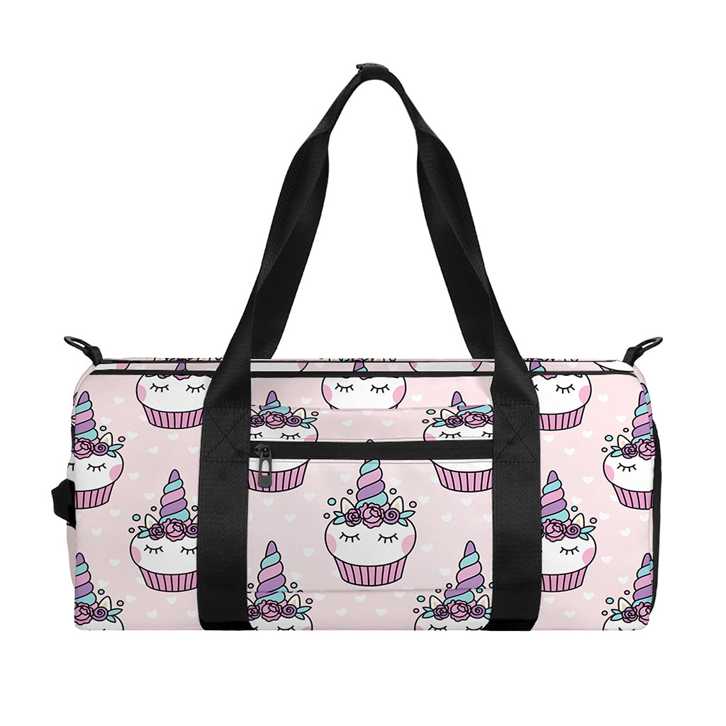 Unicorn Cupcake Pattern Print Gym Bag