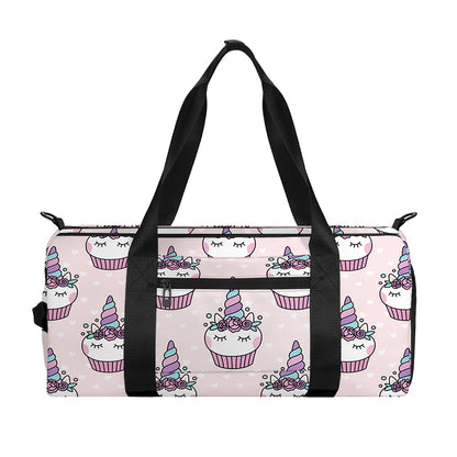 Unicorn Cupcake Pattern Print Gym Bag