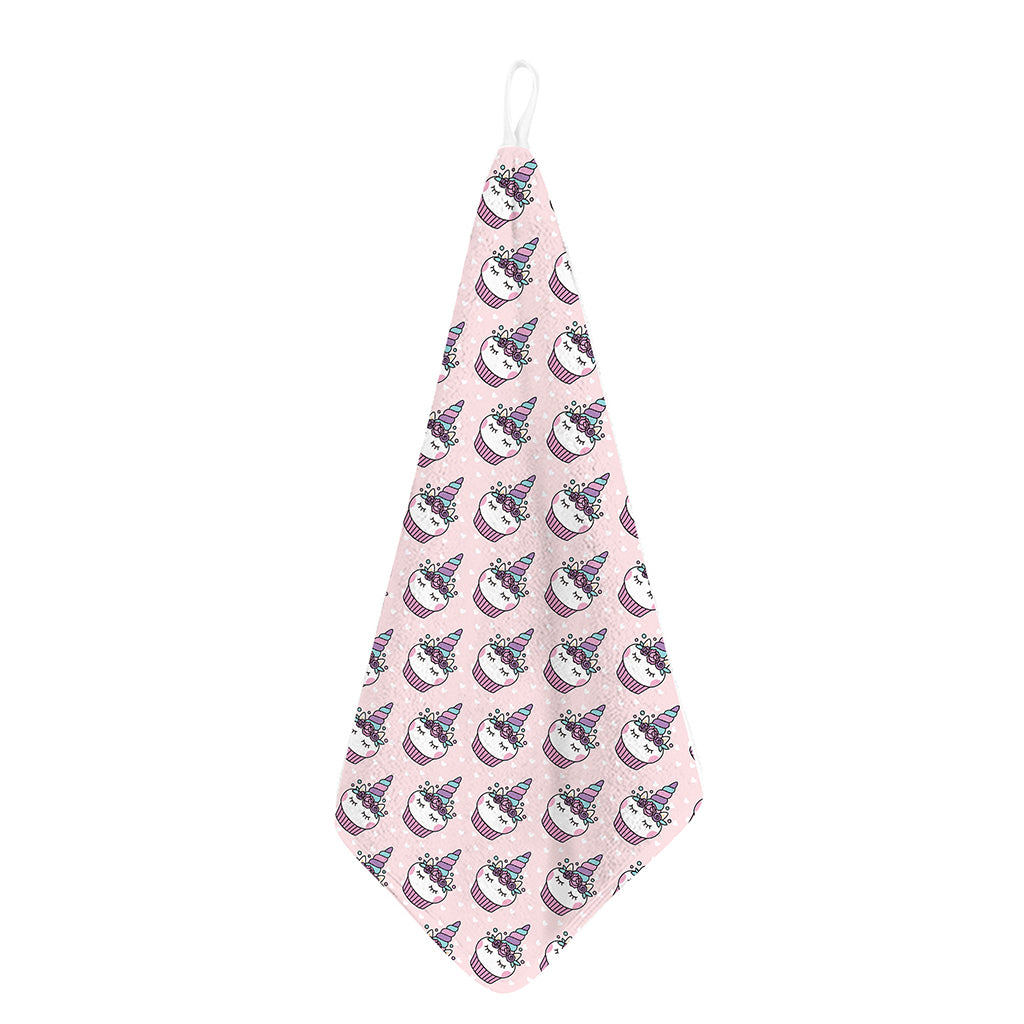 Unicorn Cupcake Pattern Print Hand Towel