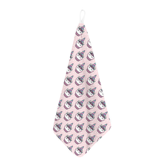 Unicorn Cupcake Pattern Print Hand Towel