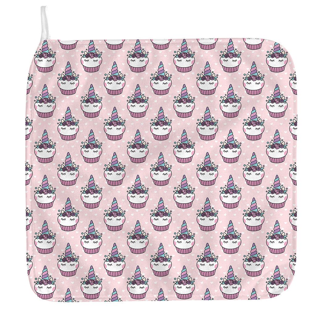 Unicorn Cupcake Pattern Print Hand Towel