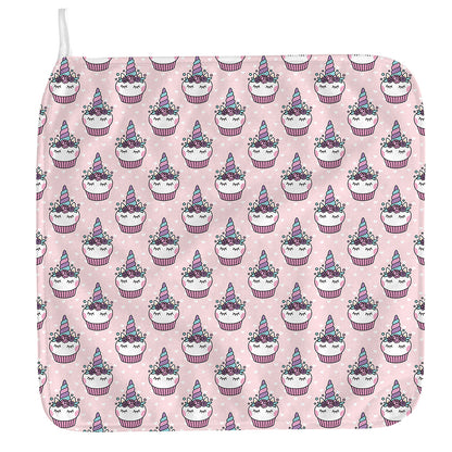 Unicorn Cupcake Pattern Print Hand Towel