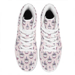Unicorn Cupcake Pattern Print High Top Leather Sneakers