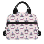 Unicorn Cupcake Pattern Print Insulated Lunch Bag