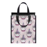Unicorn Cupcake Pattern Print Insulated Lunch Tote