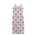 Unicorn Cupcake Pattern Print Jersey Midi Cami Dress