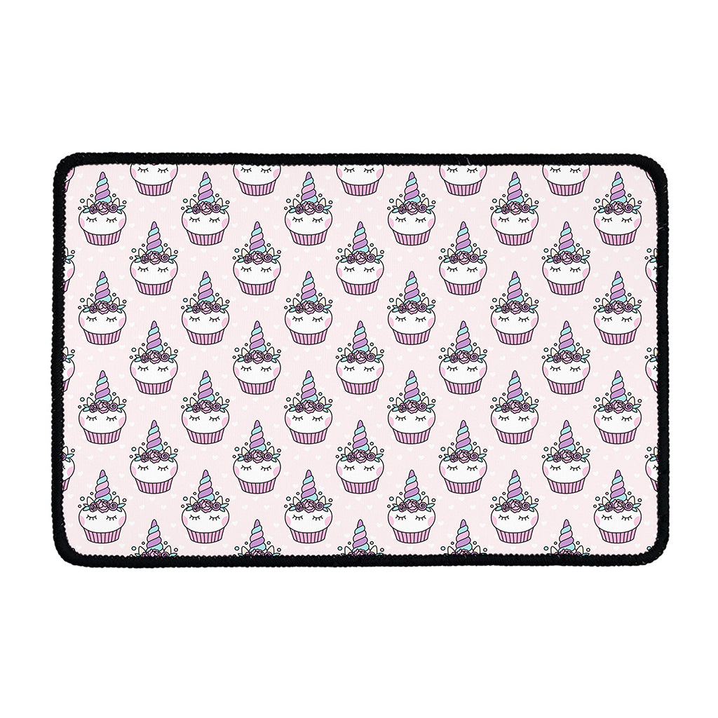 Unicorn Cupcake Pattern Print Kitchen Mat