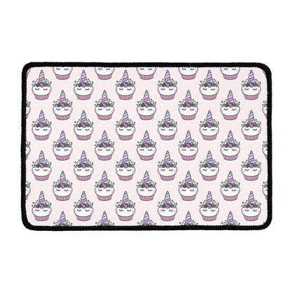 Unicorn Cupcake Pattern Print Kitchen Mat