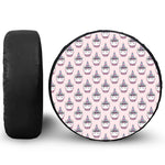 Unicorn Cupcake Pattern Print Leather Spare Tire Cover