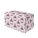 Unicorn Cupcake Pattern Print Leather Tissue Box Cover