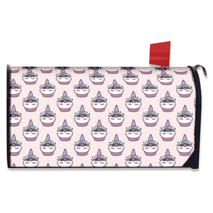 Unicorn Cupcake Pattern Print Mailbox Cover
