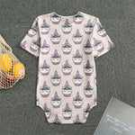 Unicorn Cupcake Pattern Print Men's Bodysuit
