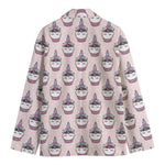 Unicorn Cupcake Pattern Print Men's Cotton Blazer