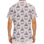Unicorn Cupcake Pattern Print Men's Deep V-Neck Shirt