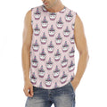 Unicorn Cupcake Pattern Print Men's Fitness Tank Top