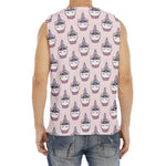 Unicorn Cupcake Pattern Print Men's Fitness Tank Top
