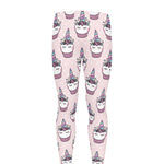 Unicorn Cupcake Pattern Print Men's leggings