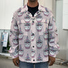 Unicorn Cupcake Pattern Print Men's Shirt Jacket