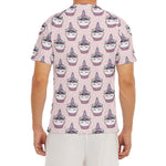 Unicorn Cupcake Pattern Print Men's Short Sleeve Rash Guard