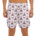 Unicorn Cupcake Pattern Print Men's Split Running Shorts