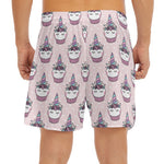 Unicorn Cupcake Pattern Print Men's Split Running Shorts