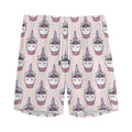 Unicorn Cupcake Pattern Print Men's Athletic Shorts