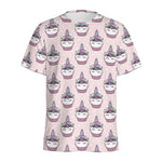 Unicorn Cupcake Pattern Print Men's Sports T-Shirt