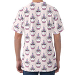 Unicorn Cupcake Pattern Print Men's Velvet T-Shirt