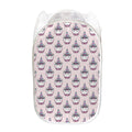 Unicorn Cupcake Pattern Print Mesh Laundry Hamper