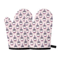 Unicorn Cupcake Pattern Print Oven Mitts