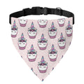 Unicorn Cupcake Pattern Print Over The Collar Dog Bandana
