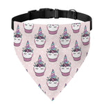 Unicorn Cupcake Pattern Print Over The Collar Dog Bandana