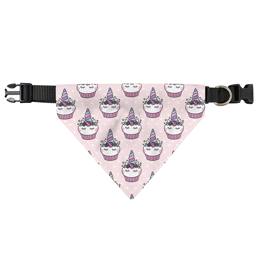 Unicorn Cupcake Pattern Print Over The Collar Dog Bandana