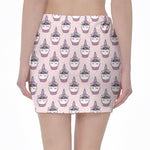 Unicorn Cupcake Pattern Print Pencil Mini Skirt