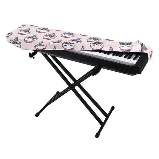 Unicorn Cupcake Pattern Print Piano Keyboard Cover