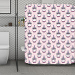 Unicorn Cupcake Pattern Print Polyester Shower Curtain