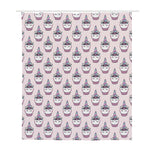 Unicorn Cupcake Pattern Print Polyester Shower Curtain