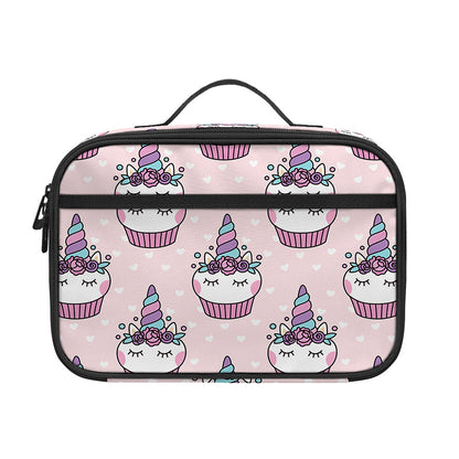 Unicorn Cupcake Pattern Print Portable Lunch Bag