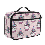 Unicorn Cupcake Pattern Print Portable Lunch Bag