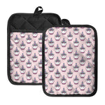 Unicorn Cupcake Pattern Print Pot Holders With Pocket