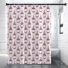 Unicorn Cupcake Pattern Print Premium Shower Curtain