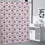 Unicorn Cupcake Pattern Print Premium Shower Curtain