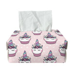 Unicorn Cupcake Pattern Print Rectangle Tissue Box Cover
