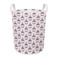 Unicorn Cupcake Pattern Print Round Laundry Basket
