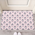 Unicorn Cupcake Pattern Print Rubber Doormat
