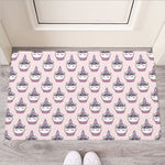 Unicorn Cupcake Pattern Print Rubber Doormat