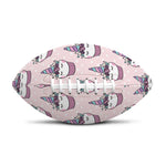 Unicorn Cupcake Pattern Print Rugby Ball
