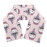 Unicorn Cupcake Pattern Print Scarf