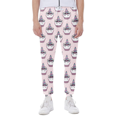 Unicorn Cupcake Pattern Print Scuba Joggers