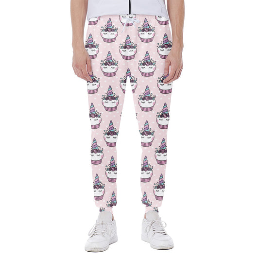 Unicorn Cupcake Pattern Print Scuba Joggers